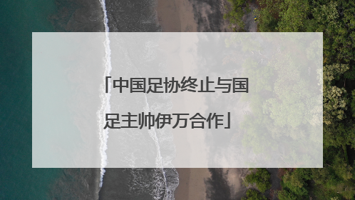 中国足协终止与国足主帅伊万合作